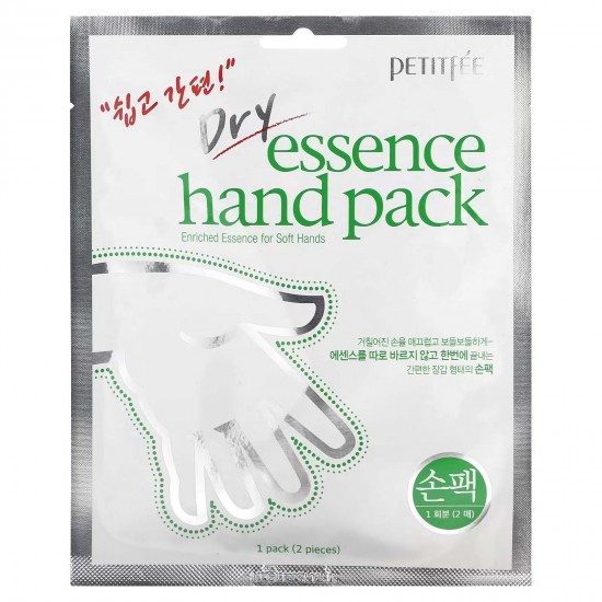 Petitfee, Dry Essence Hand Pack, маска для рук у формі рукавичок,1 пара