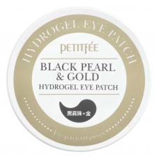 Petitfee, гідрогелеві патчі для очей із чорними перлами та золотом, 60 шт.