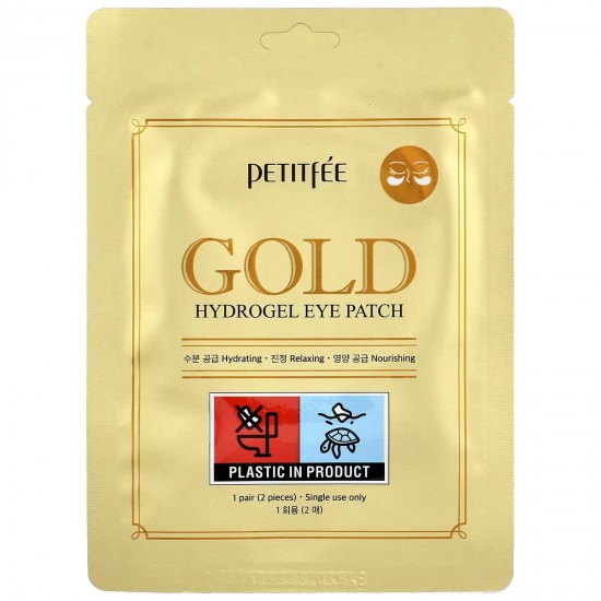 Petitfee, Золотий, гідрогелевий патч для очей, 1 пара