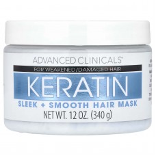 Advanced Clinicals, маска для гладкості волосся з кератином, 340 г