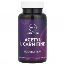 MRM Nutrition, Nutrition, ацетил-L-карнітин, 60 веганських капсул