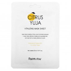Farmstay, Citrus Yuja, тонізуюча маска для краси, 1 шт., 23 мл