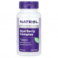 Natrol, дієтичний продукт з ягодами асаї для корекції ваги, схуднення 60 вегетаріанських капсул