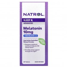 Natrol, мелатонін, покращений сон, з повільним вивільненням, 10 мг, 60 таблеток
