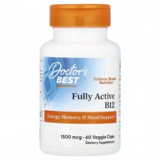 Doctor's Best, активний вітамін В12, 1500 мкг, 60 вегетаріанських капсул