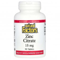 Natural Factors, цитрат цинку, 15 мг, 90 таблеток