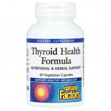 Natural Factors, добавка для здоровя щитовидної залози, 60 вегетаріанських капсул