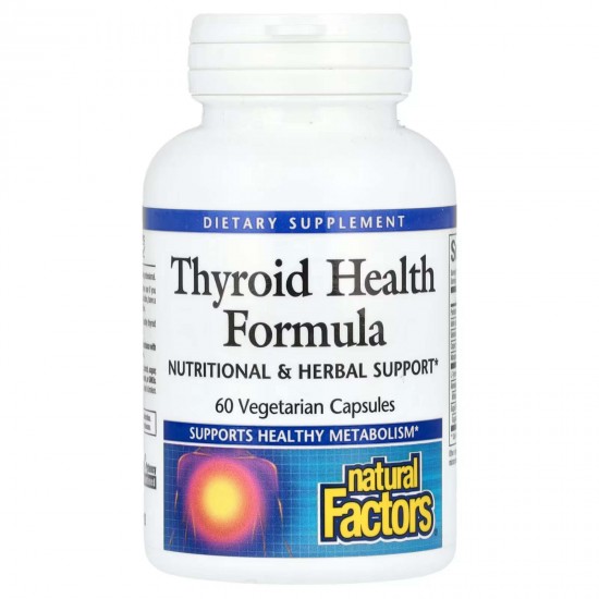 Natural Factors, добавка для здоровя щитовидної залози, 60 вегетаріанських капсул