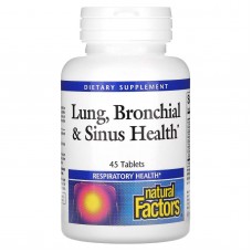 Natural Factors, здоровя легенів, бронхів і носових пазух, 45 таблеток