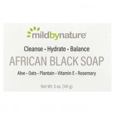 Mild By Nature, африканське чорне кускове мило, з вівсом і подорожником, 141