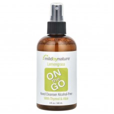 Mild By Nature, дорожній очищувальний засіб для рук, без спирту, лемонграс, 240 мл