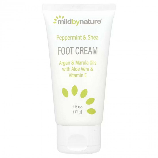Mild By Nature, крем для ніг з перцевою м'ятою, олією ши, аргани та марули, 71 г
