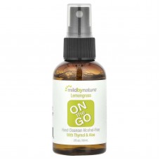 Mild By Nature, On the Go, очищувальний засіб для рук, без спирту, лемонграс, 60 мл