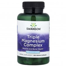 Swanson, комплекс з потрійним магнієм, 400 мг, 100 капсул