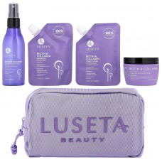Luseta Beauty, iHerb, ексклюзивний пакетик із біотином і кератином для догляду за волоссям, 4 предмети, 320 мл