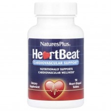 NaturesPlus, HeartBeat, для підтримки серцево-судинної системи, 90 таблеток у формі серця