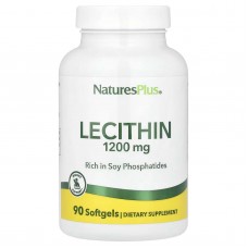 NaturesPlus, лецитин, 1200 мг, 90 капсул