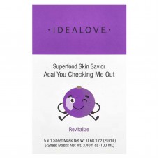 Idealove, Superfood Skin Savior, маска із суперфудами, асаї,  по 20 мл