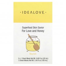 Idealove, Superfood Skin Savior, маска із суперфудами, мед, по 20 мл