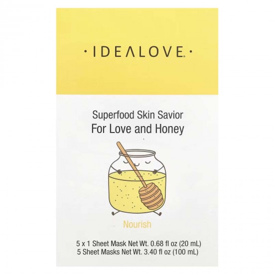 Idealove, Superfood Skin Savior, маска із суперфудами, мед, по 20 мл