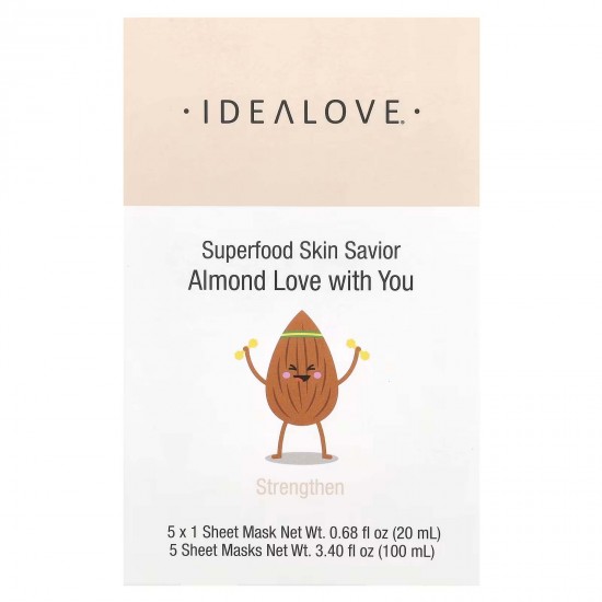 Idealove, Superfood Skin Savior, маска із суперфудами, мигдаль, по 20 мл