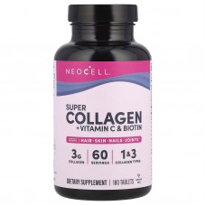 NeoCell, Super Collagen, колаген із вітаміном C та біотином, 180 таблеток