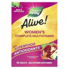 Nature's Way, Alive! комплексні мультивітаміни для жінок, підтримка енергії, 50 таблеток