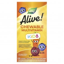 Nature's Way, Alive! жувальні мультивітаміни для дітей, зі смаком апельсина та ягід, 120 жувальних таблеток