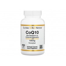 California Gold Nutrition, коензим Q10, убіхінон класу USP з екстрактом чорного перцю Bioperine®, покращена біодоступність, 100 мг, 150 вегетаріанських капсул