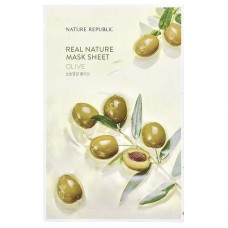 Nature Republic, Тканинна маска від Real Nature Beauty, оливковий, 1 шт., 23 мл
