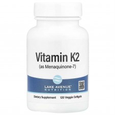 Lake Avenue Nutrition, вітамін К2 (у вигляді менахінону-7), 50 мкг, 120 рослинних капсул