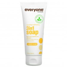 Everyone, Nourishing + Multitasking, 3 in 1 Мило, засіб для миття тіла, пінна ванна, шампунь, кокос + лимон, 59 ml