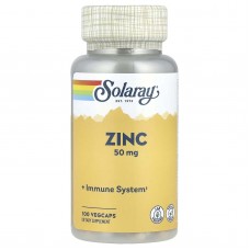 Solaray, цинк, 50 мг, 100 капсул VegCap