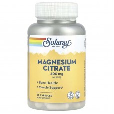 Solaray, цитрат магнію, 400 мг, 90 капсул VegCap