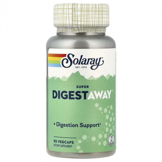 Solaray, Super Digestaway, суміш ферментів для полегшення травлення, 90 капсул VegCap