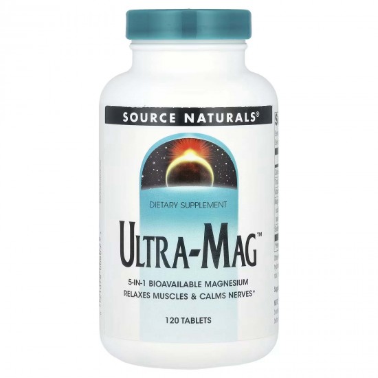 Source Naturals, Ultra-Mag, ультра маг комплекс із магнієм, 120 таблеток