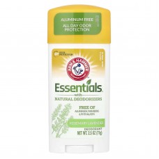 Arm & Hammer, Essentials, дезодорант із натуральними дезодорувальними речовинами, розмарин і лаванда, 71 г