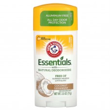 Arm & Hammer, Essentials, дезодорант із натуральними дезодорувальними речовинами, кокос і герань, 71 г