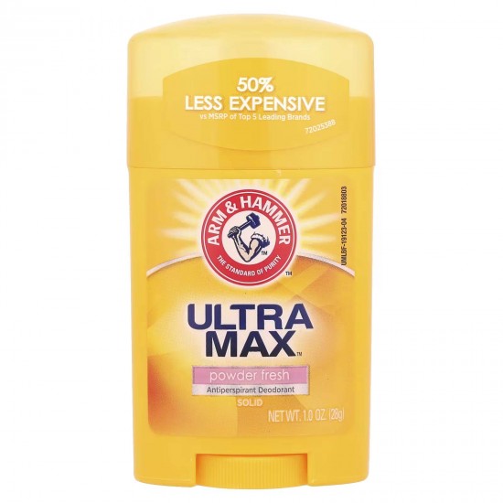 Arm & Hammer, UltraMax, твердий дезодорант-антиперспірант для чоловіків, зі свіжим ароматом, 28 г