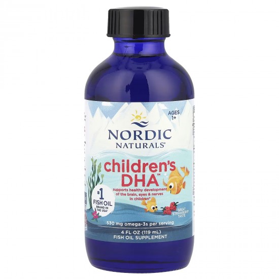 Nordic Naturals, дитяча омега 3, ДГК для дітей віком 16 років, полуниця, 119 мл