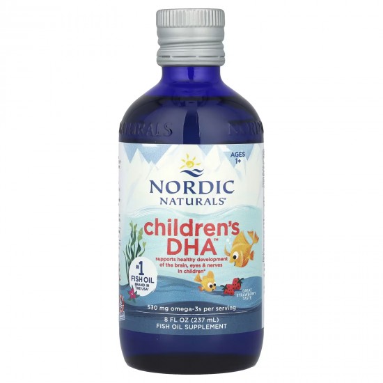 Nordic Naturals, дитяча омега 3, ДГК для дітей віком від 1 до 6 років, зі смаком полуниці, 237 мл