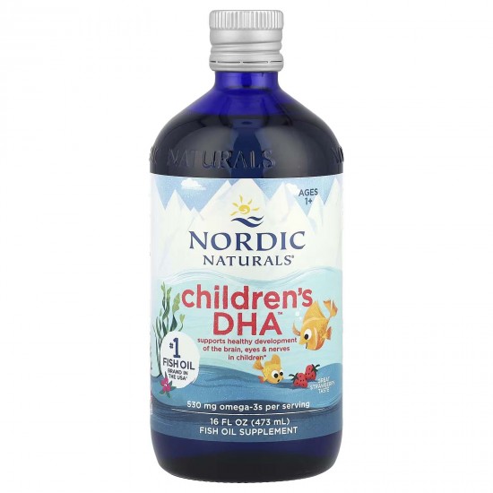 Nordic Naturals, дитяча омега 3 ДГК для дітей віком від 1 до 6 років, зі смаком полуниці, 473 мл