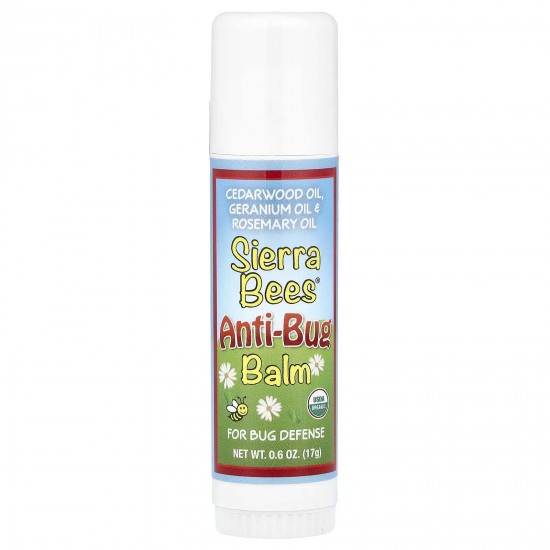 Sierra Bees, бальзам-стік проти комах, з кедровою, гераневою та розмариновою оліями, 17 г