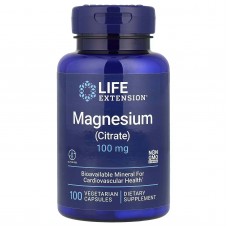 Life Extension, магній (цитрат), 100 мг, 100 вегетаріанських капсул
