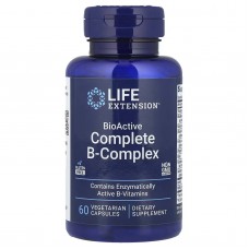 Life Extension, повний комплекс біоактивних вітамінів групи B, 60 вегетаріанських капсул