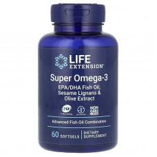 Life Extension, Ультра омега-3, 60 капсул