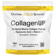 California Gold Nutrition, CollagenUP, морський гідролізований колаген, гіалуронова кислота й вітамін С, без добавок, 464 г 