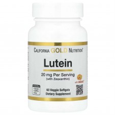 California Gold Nutrition, зір лютеїн із зеаксантином, 20 мг, 60 вегетаріанських капсул 