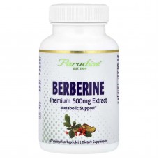 Paradise Herbs, берберин, 60 вегетаріанських капсул