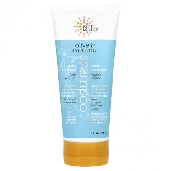 Earth Science, суперконцентрований шампунь, оливки й авокадо, 177 мл